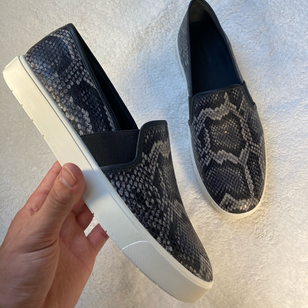 Vince Blaire Embossed Snakeskin Slip-ons!